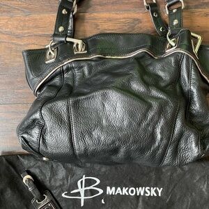 B. Mackowsky Black Leather Handbag
